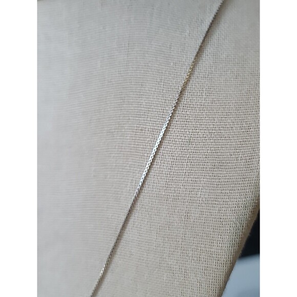 925 Sterling Silver Box Chain Necklace Vintage Italy - Picture 5 of 10